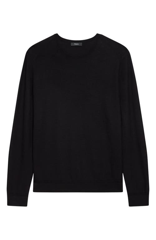 Theory Mens Maden Textured Relaxed-fit Wool Jumper Charcoal Melange