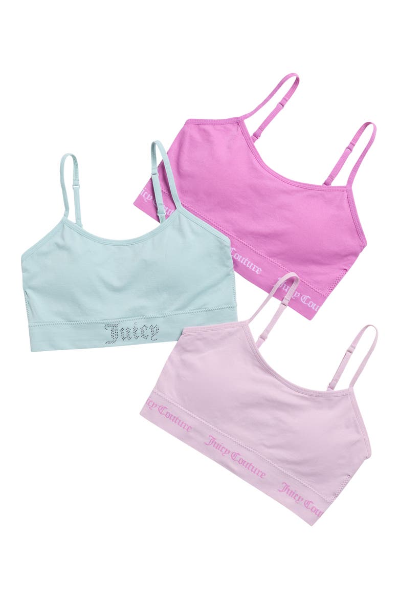 Kids' Assorted 3-Pack Bralettes, Main, color, DUSTY JADE/ LUNA PEARL/ MOXIE