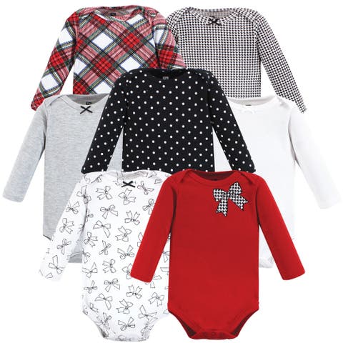 Soft Cotton Long-Sleeve Bodysuits 7-Piece Value Pack