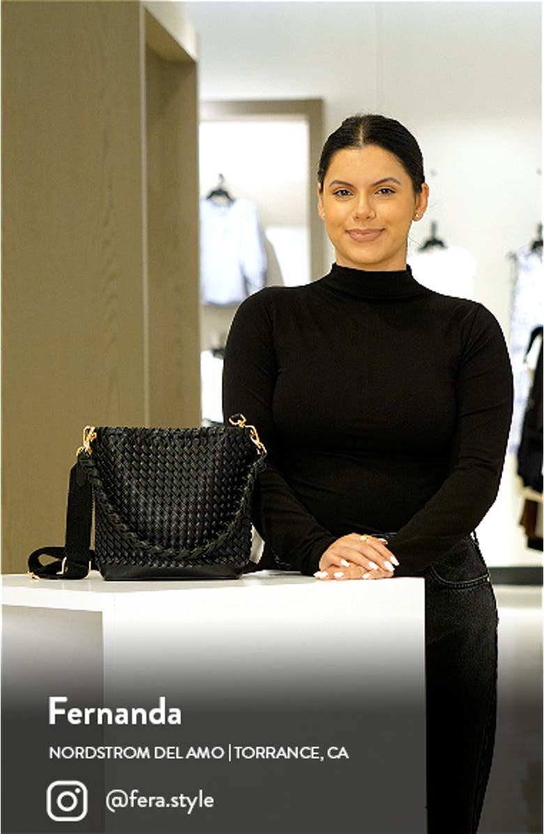 Sienna Weave Faux Leather Shoulder Bag, sales video thumbnail