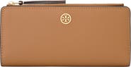 Tory Burch Robinson Slim Pebble Leather Bifold Wallet