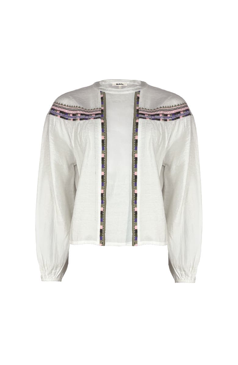Ro&Zo Embroidered Detail Blouse, Alternate, color,