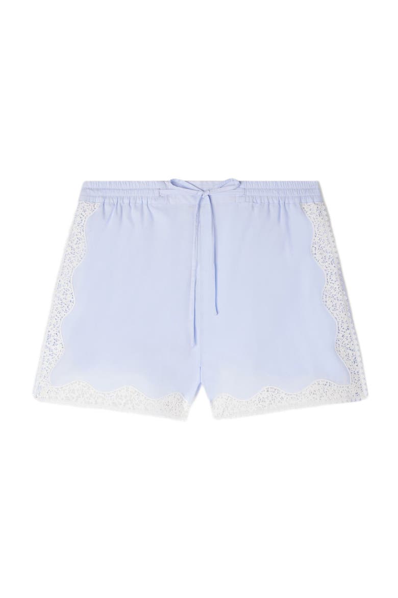Lace detail shorts, Alternate, color, Sky blue