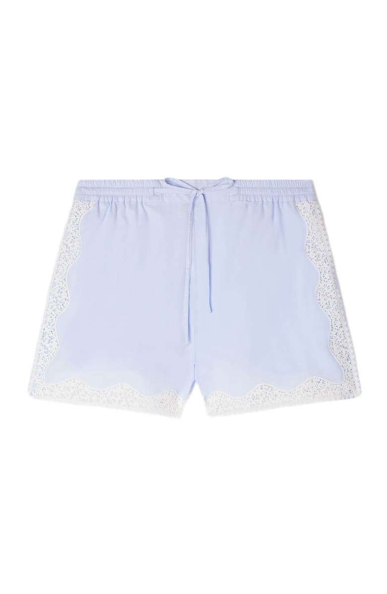 SANDRO Lace detail shorts, Alternate, color, Sky Blue