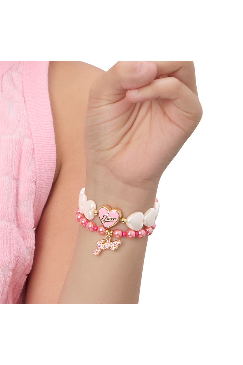 Kids Pink & White Bracelet Duo, Alternate, color, red, white, pink
