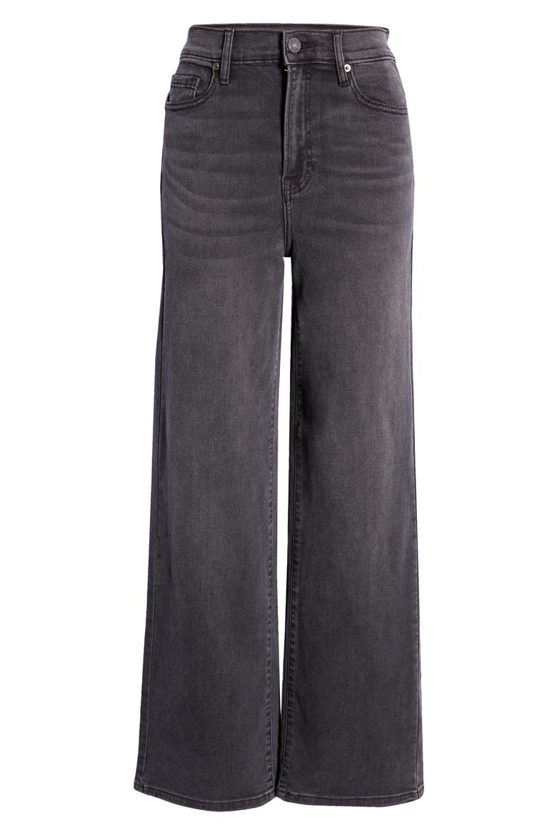 Women's High Waist Wide Leg Jeans, Alternate, color, BLACK