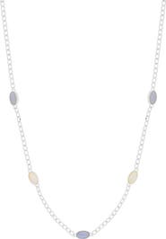 Estella Bartlett Moonstone & Blue Lace Agate Chain Necklace