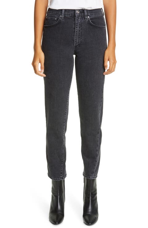 Totême Twisted Seam High Waist Straight Leg Crop Jeans