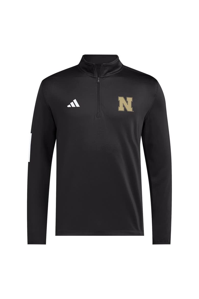 Men's adidas Black Nebraska Huskers Half-Zip Golf Jacket, Alternate, color, Black
