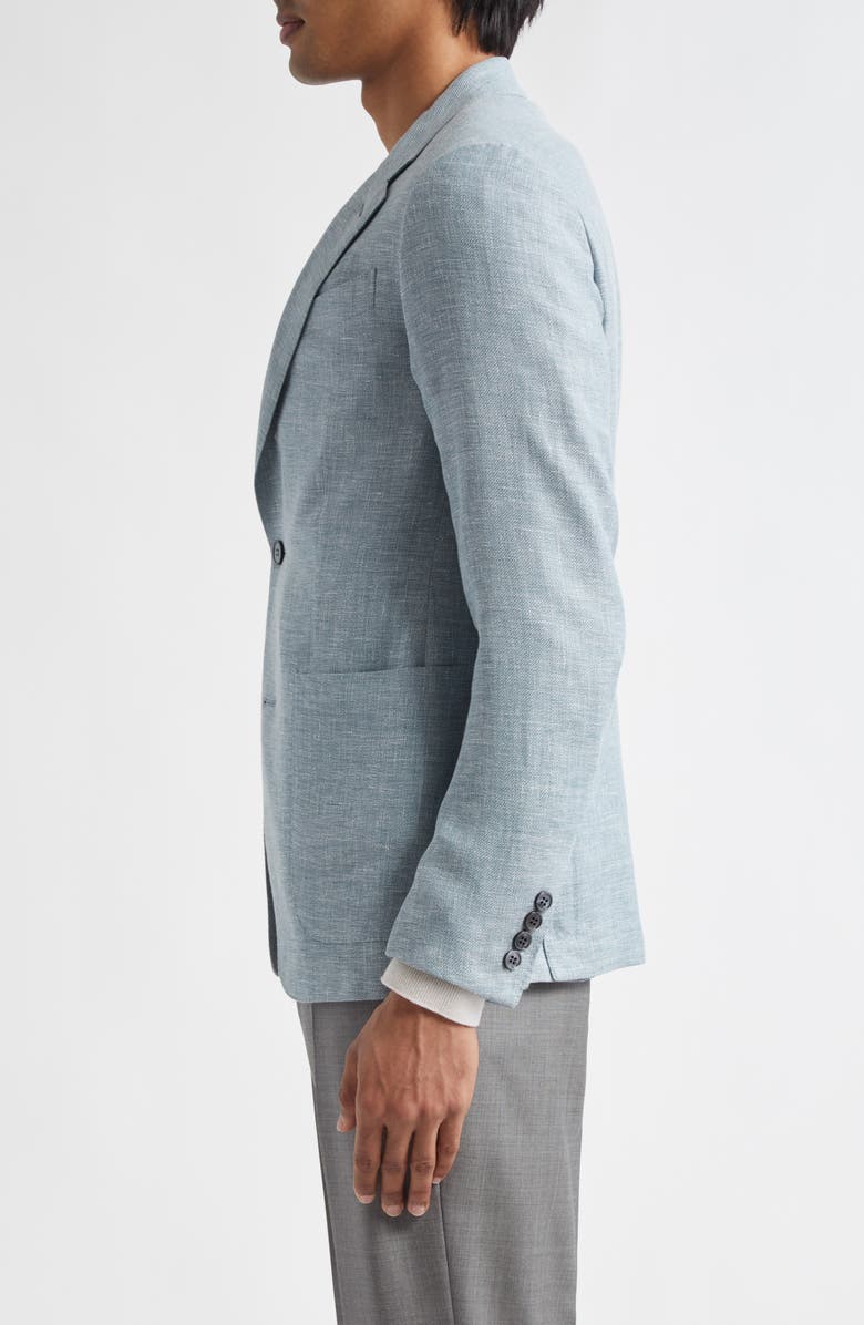 ZEGNA Fairway Crossover Linen Blend Sport Coat, Alternate, color, Br Blu Sld