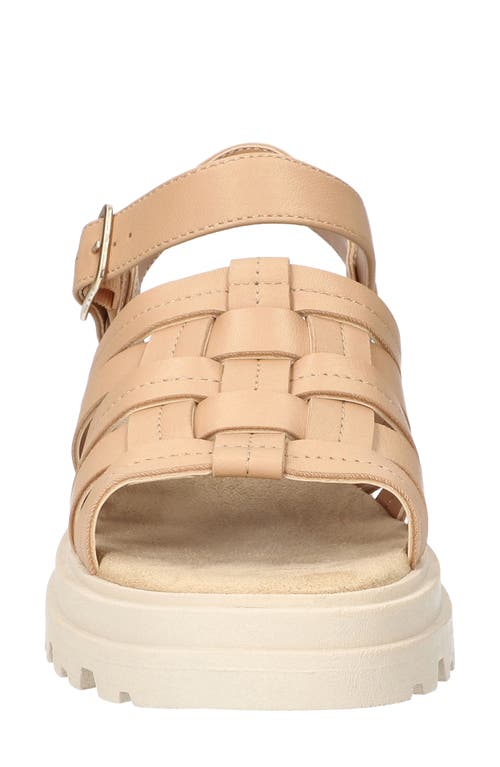 Bella Vita Loni Lug Sole Fisherman Sandal In Natural Leather