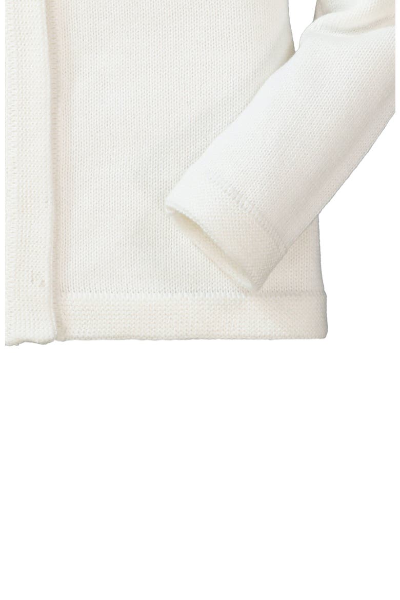 Girls' Organic Cotton Pointelle Yoke Cropped Cardigan, Kids, Alternate, color, Soft White