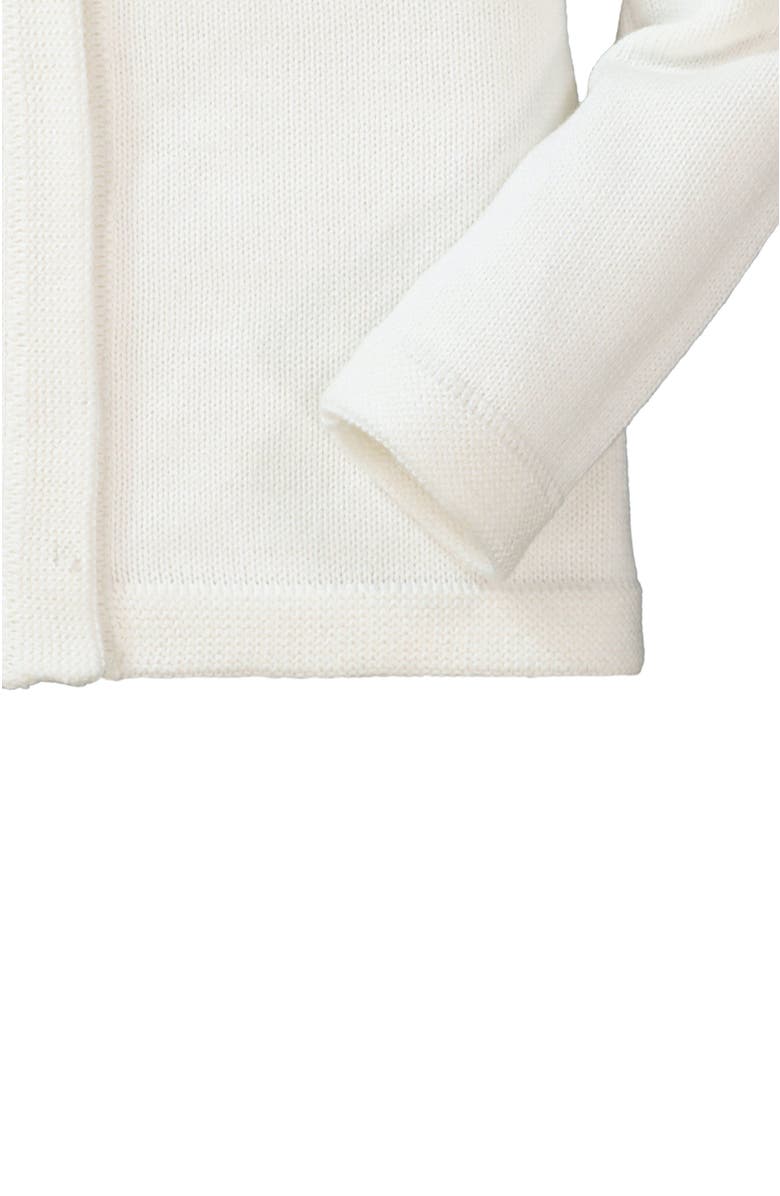 Hope & Henry Girls' Organic Cotton Pointelle Yoke Cropped Cardigan, Kids, Alternate, color, 