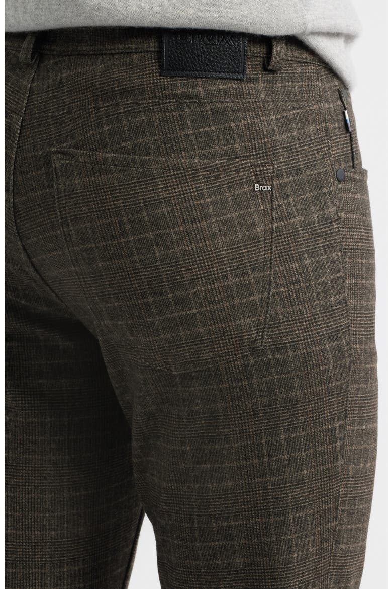 Chuck Hi Flex Plaid Modern Fit Five-Pocket Pants, Alternate, color, NOUGAT
