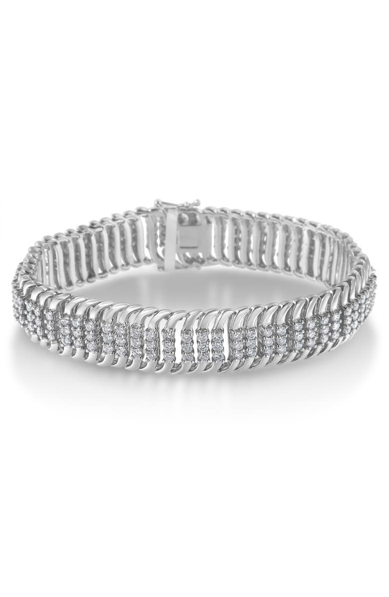 Haus of Brilliance 14K White Gold 5.0Cttw Diamond S Wave Serpentine Tennis Bracelet, Alternate, color, White