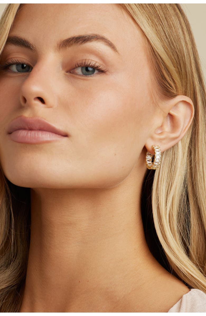 Untamed Petals Taryn Crystal Hoops, Alternate, color, Gold