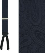 Trafalgar Big & Tall Banbury Tone on Tone Paisley Silk Formal Suspenders