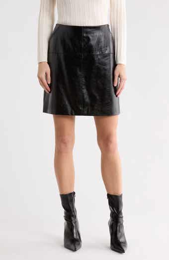 Take Me Out Faux Leather Skirt