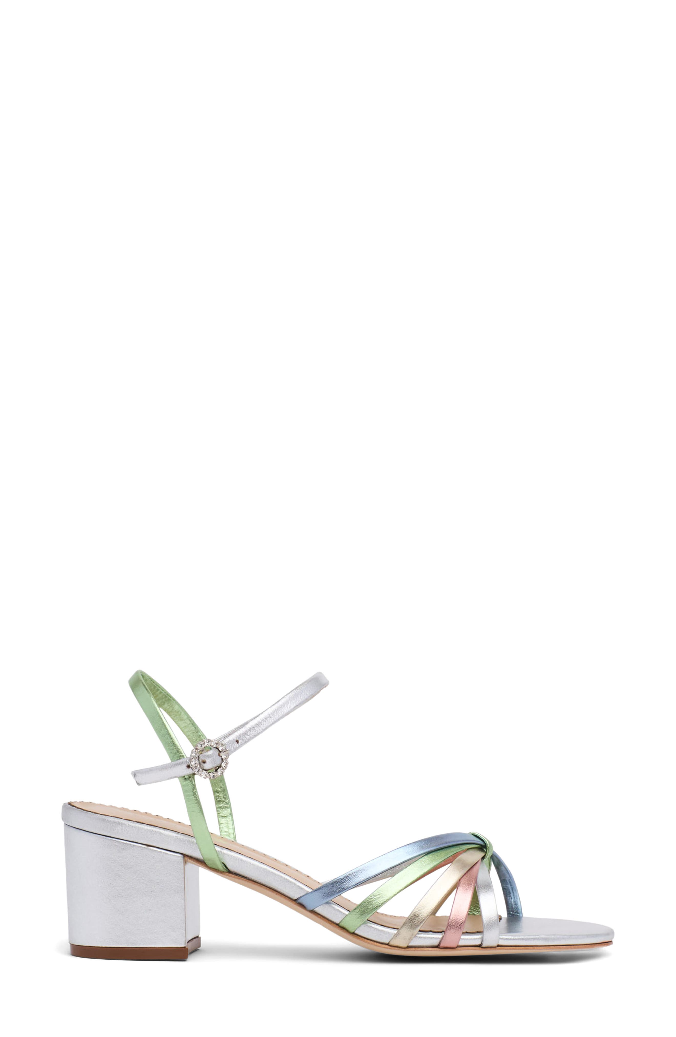 Cinq à Sept Nicole Metallic Ankle Strap Sandal, Alternate, color, Metallic Multi