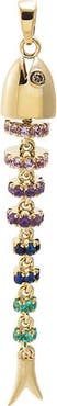BY ADINA EDEN Colored Fish Bone Drop Charm 14K