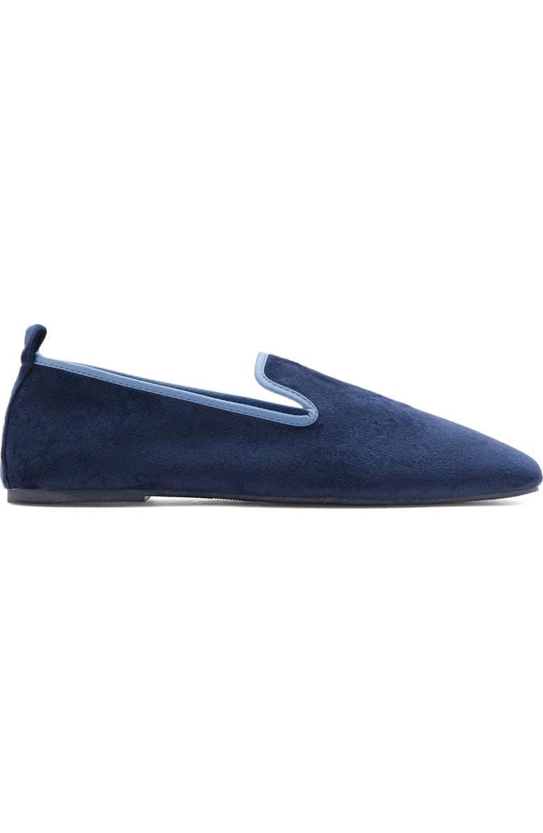 MANGO Velour Loafer, Alternate, color, Night Blue