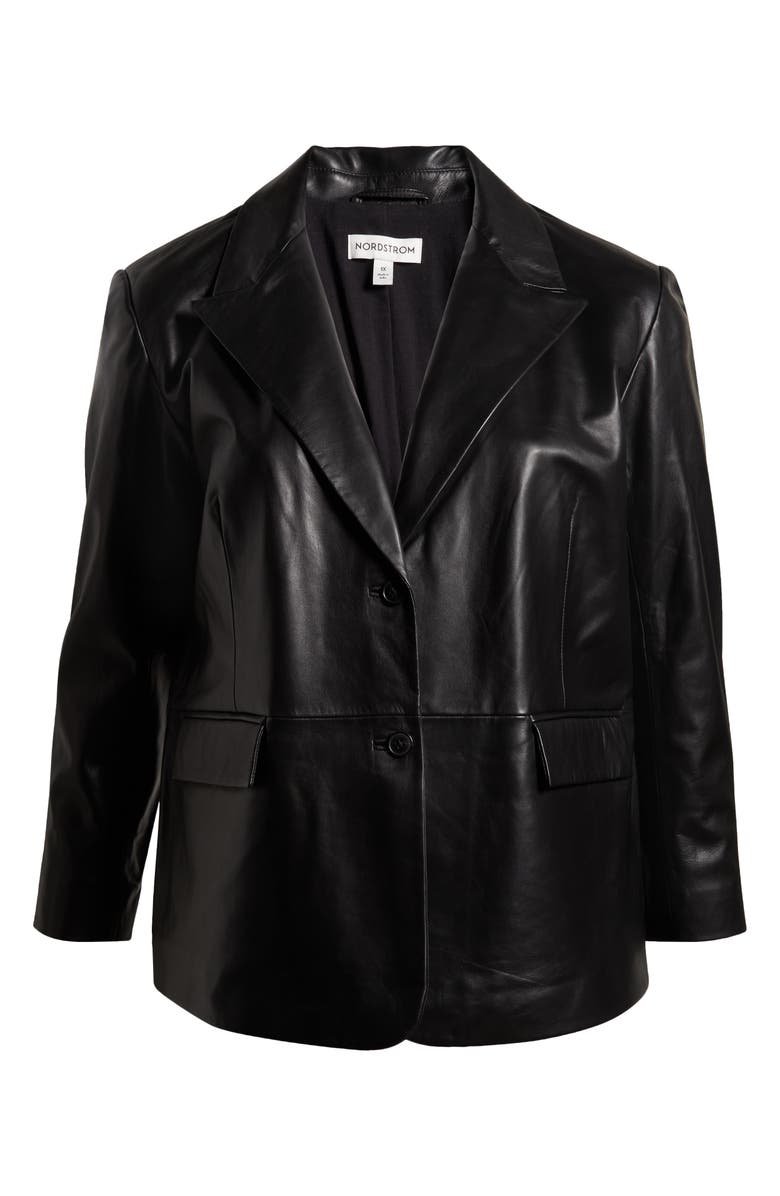 Nordstrom Leather Blazer, Alternate, color,