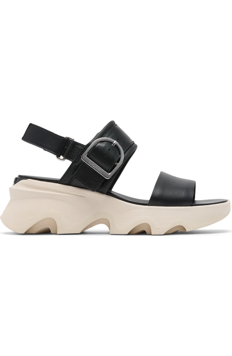 SOREL Kinetic Impact Wedge Slide Sandal, Alternate, color, Black/ Chalk