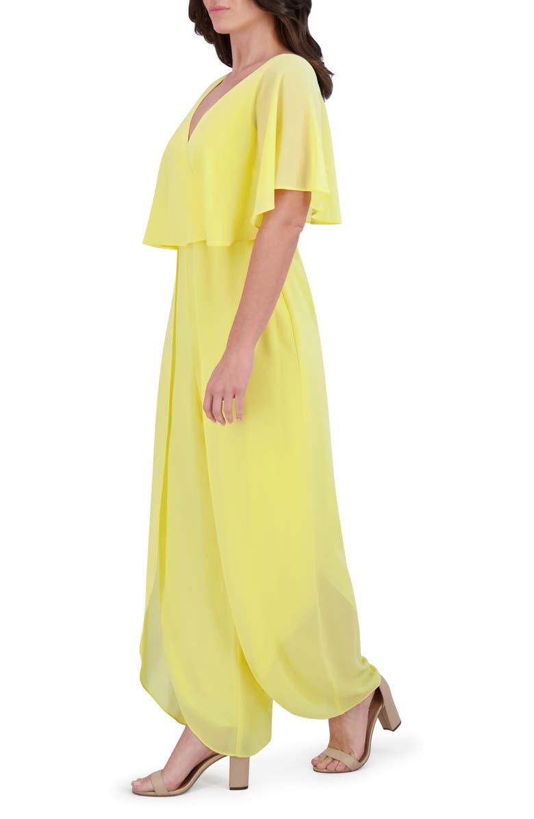Kensie Plyr Wide Leg Jumpsuit, Alternate, color, Light Yellow