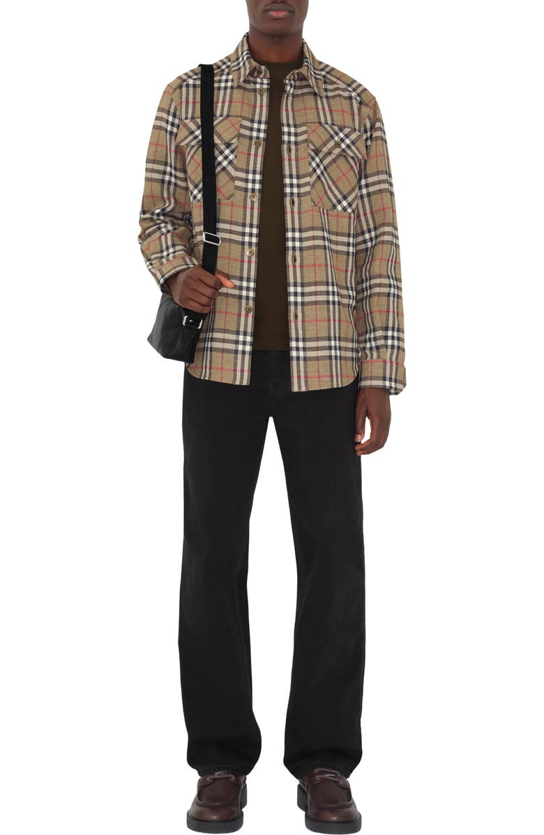 Burberry Embossed Check Crossbody Bag, Alternate, color, Black