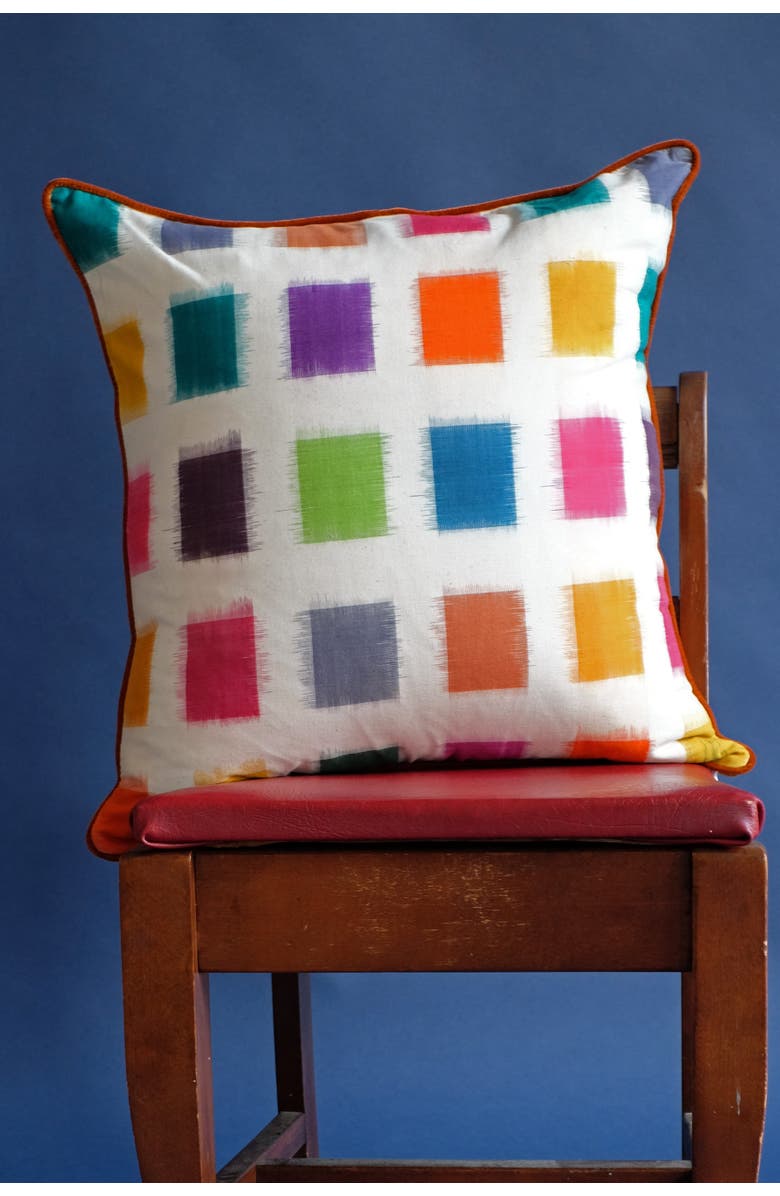 Inner Child Technicolor Ikat Pillow - Cover Only, Alternate, color, Multicolor