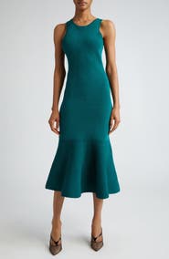Victoria Beckham Metallic Sleeveless Knit Dress