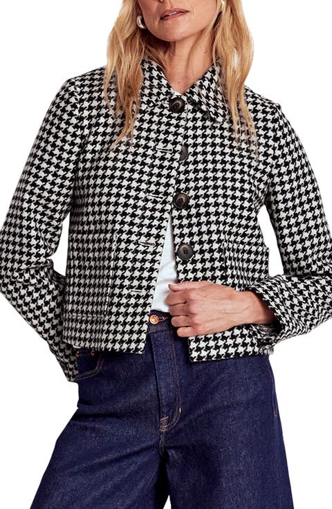 Knightsbridge Houndstooth Check Wool Jacket