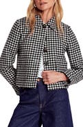 Boden Knightsbridge Houndstooth Check Wool Jacket