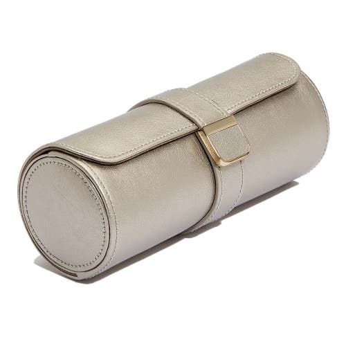 Wolf Palermo Double Watch Roll & Jewelry Pouch In Pewter