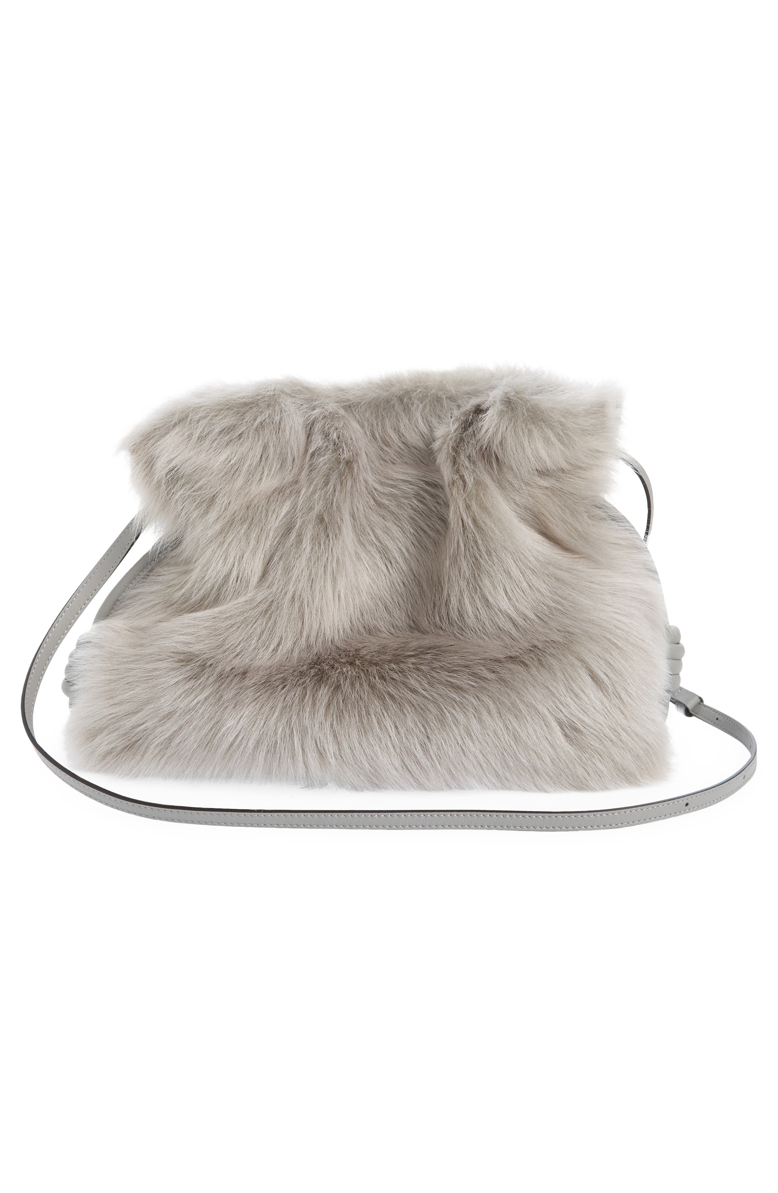 Loewe Flamenco Genuine Shearling Clutch, Alternate, color, 