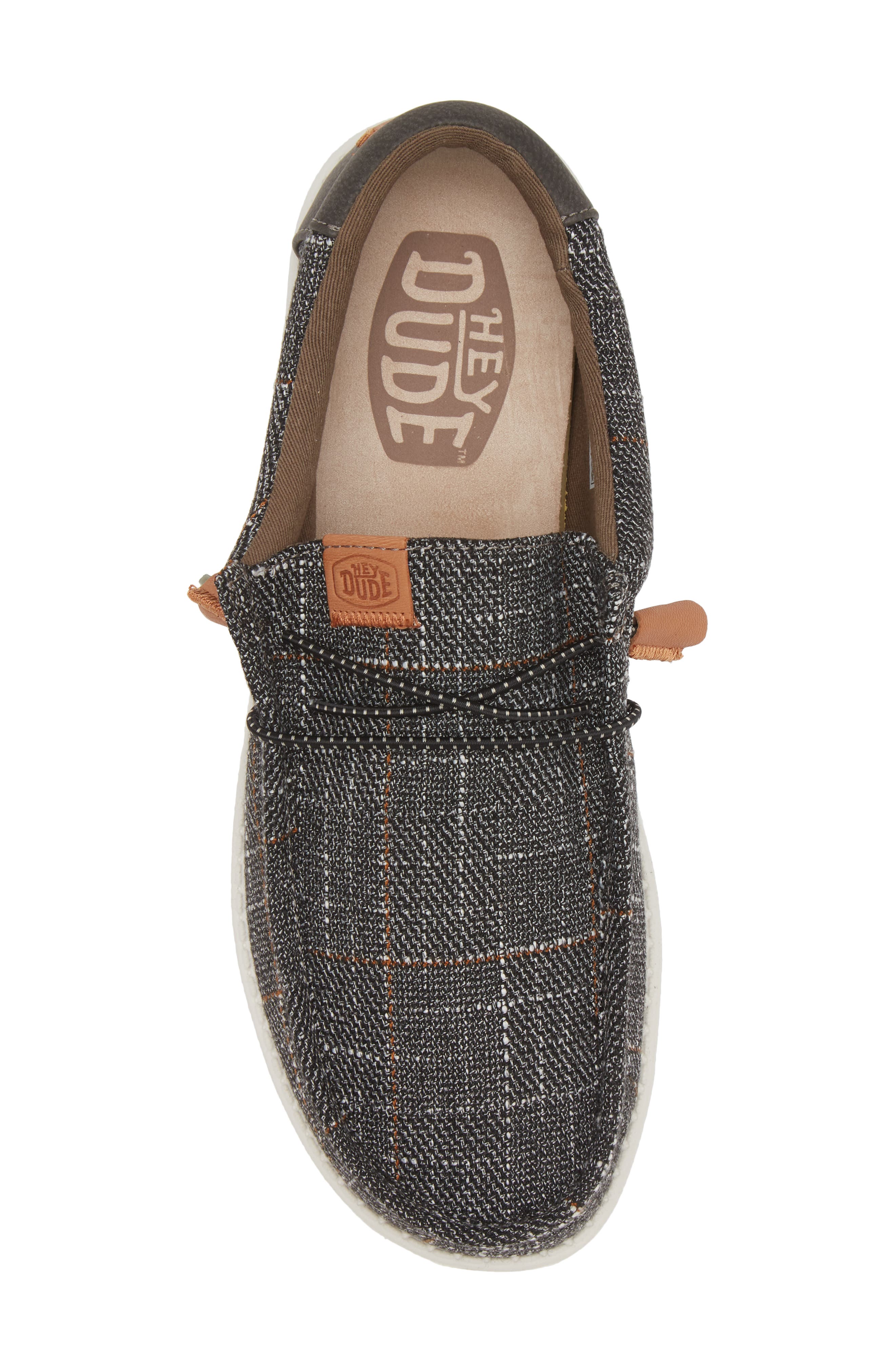 Hey Dude Wally Plaid Slip-On, Alternate, color, Grey