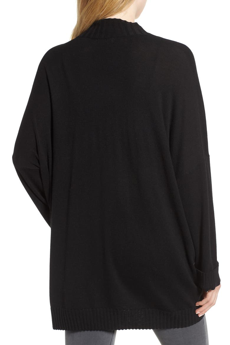 Oversize Open Cardigan, Alternate, color, BLACK