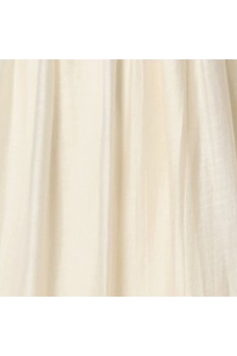 Leontine Pouf Sleeve Ruffled Midi Dress, Alternate, color, Pearl