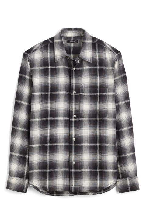 Plaid Flannel Button-Up Shirt