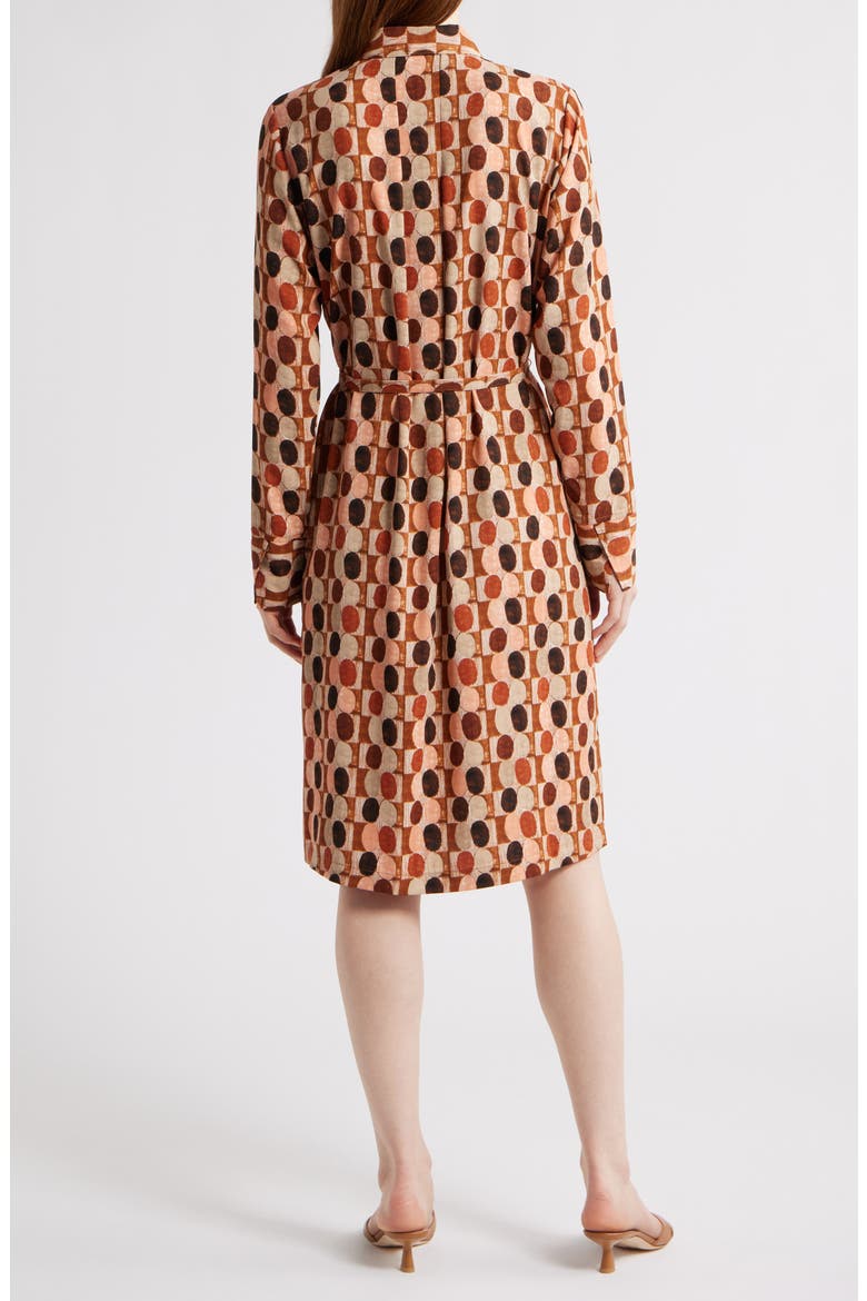 Devon Circle Print Long Sleeve Belted Dress, Alternate, color, SPICE MULTI