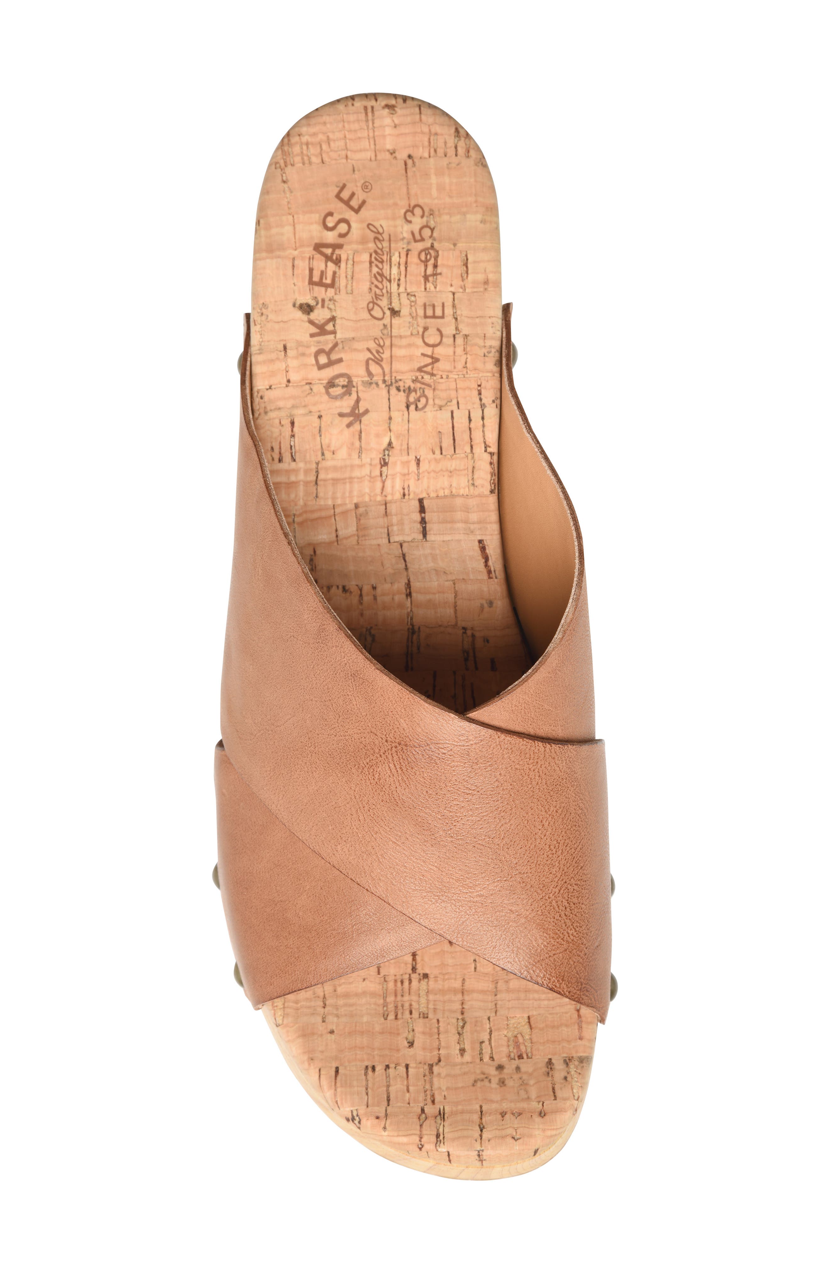 Tatum Slide Sandal, Alternate, color, BROWN LEATHER