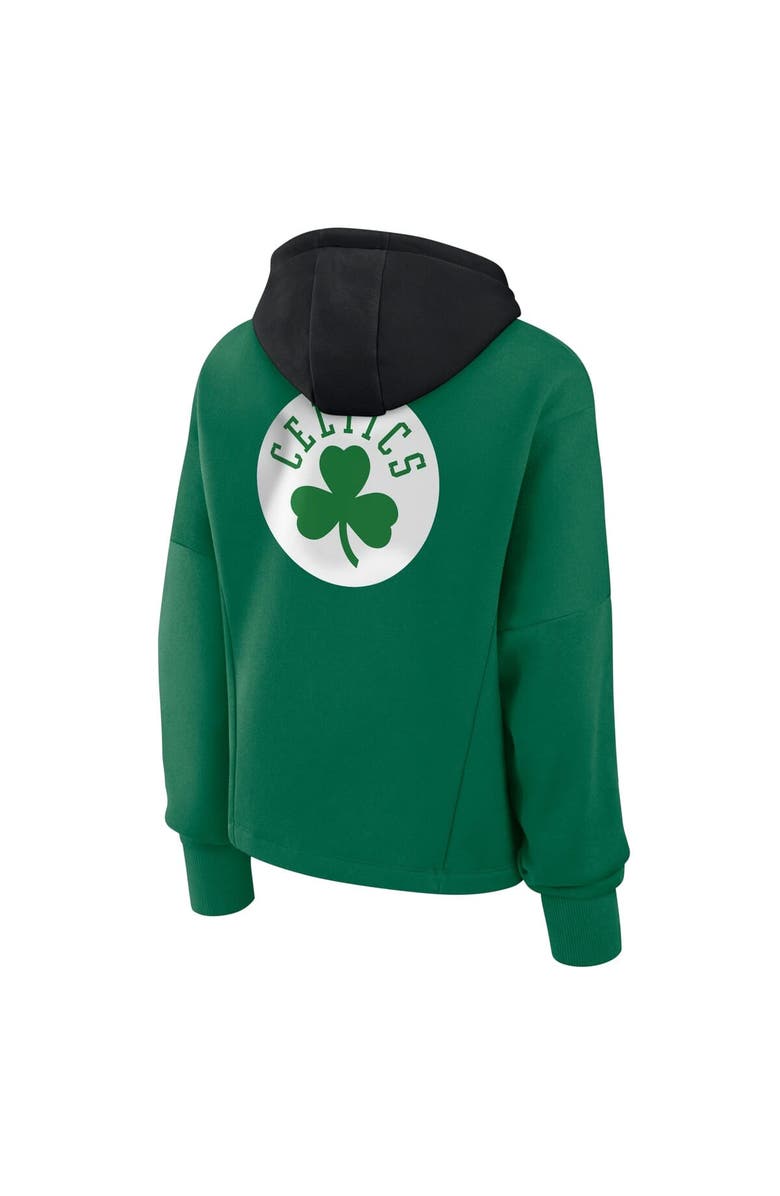 FANATICS Women
s Fanatics  Kelly Green Boston Celtics Post Up Boxy Pullover Hoodie, Alternate, color, Kelly Green