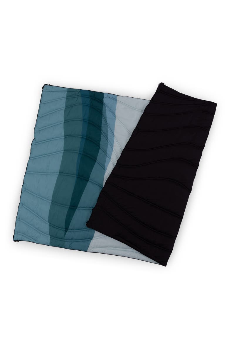 Aura Outdoor Puffer Blanket, Alternate, color, Morning Ocean