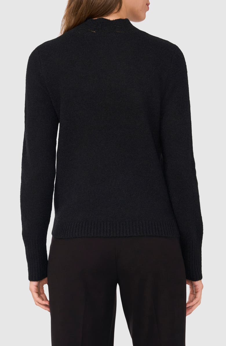 Halogen<sup>®</sup> Pointelle Mock Neck Sweater, Alternate, color,