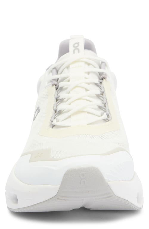 On Cloudnova X Rubber-trimmed Mesh Running Sneakers In White/glacier