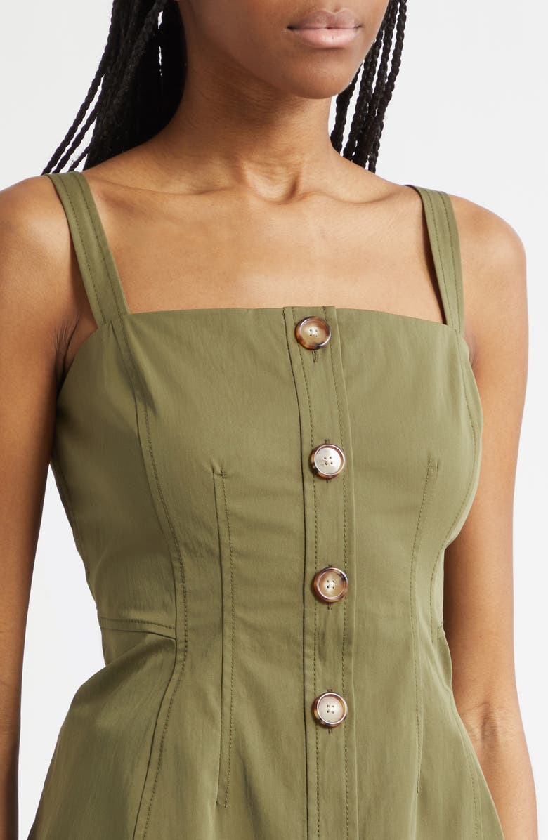 Veronica Beard Kariselle Button-Front Top, Alternate, color, Army
