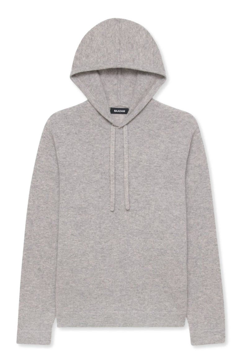 Signature Cashmere Hoodie, Alternate, color, Cement