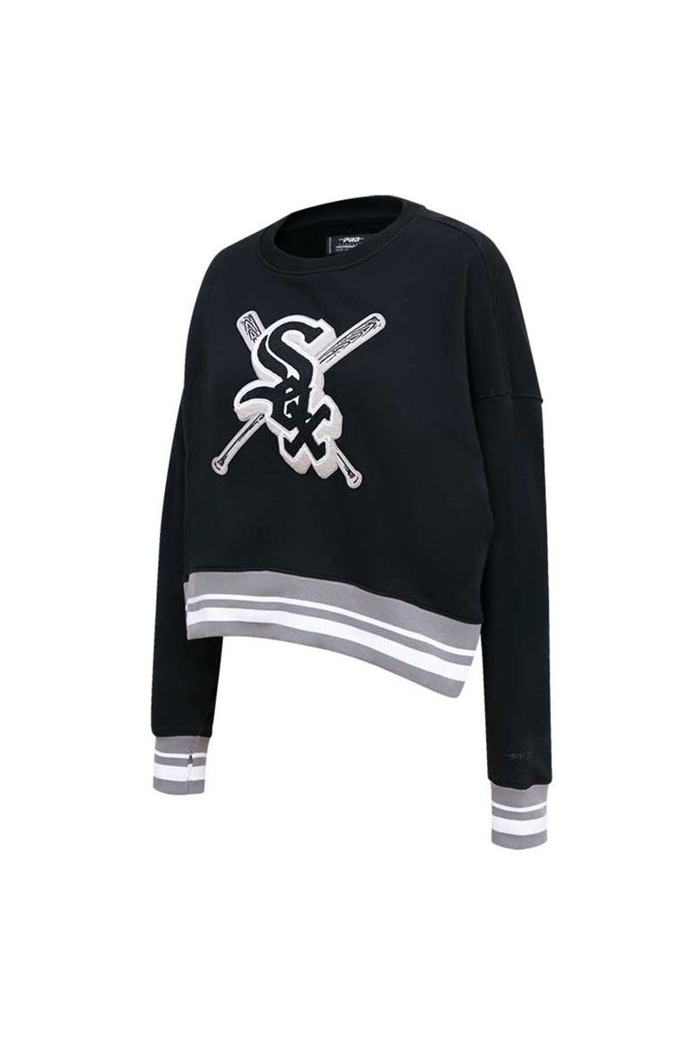 Women's Pro Standard Black Chicago White Sox Mash Up Pullover Sweatshirt, Alternate, color, Black