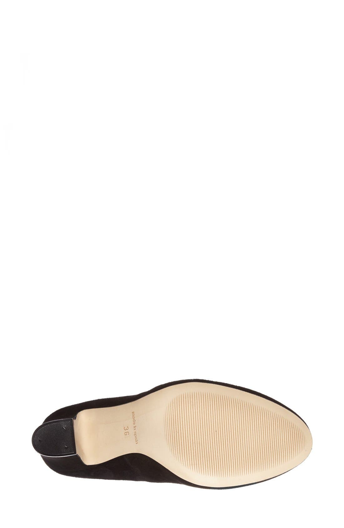 'Aubree' Block Heel Pump, Alternate, color, BLACK SUEDE