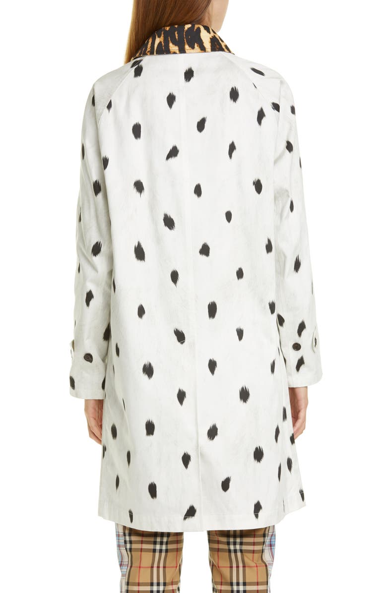 Burberry Carrington Animal Print Cotton Car Coat, Alternate, color,